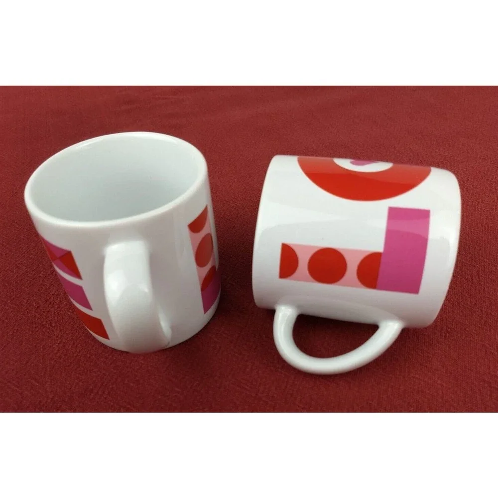 Crate & Barrel LOVE HEART MUGS 3